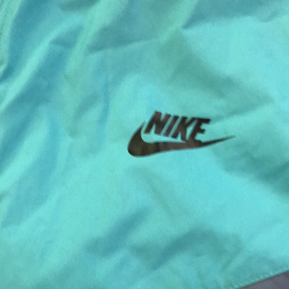 Nike Blue Colorblock Hooded Windbreaker - Picture 2 of 6